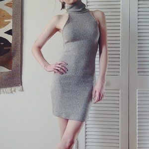 TOPSHOP sleeveless bodycon turtleneck dress